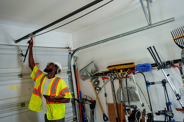 Professional Garage Door Roller Replacement technician working in Montgomery Village, MD